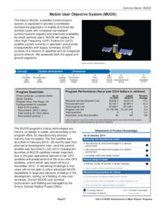 Satellite / Technology / Spaceflight / Mobile User Objective System / Joint Tactical Radio System / Lockheed Martin Space Systems