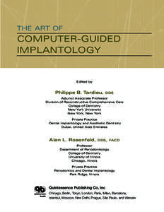THE ART OF  COMPUTER-GUIDED IMPLANTOLOGY  Edited by