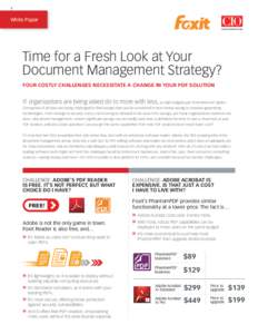 1  White Paper Time for a Fresh Look at Your Document Management Strategy?