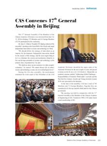 Vol.28 No[removed]Infocus CAS Convenes 17th General Assembly in Beijing