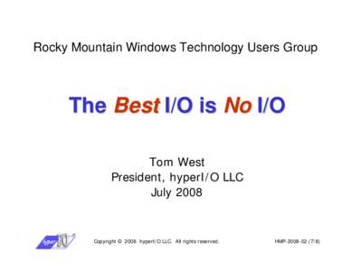 Computer architecture / Windows Vista / File system / Cache / CPU cache / RAID / Windows Vista I/O technologies / Technical features new to Windows Vista / Computing / Computer memory / Computer hardware