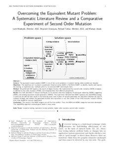 IEEE TRANSACTIONS ON SOFTWARE ENGINEERING, ACCEPTED IN[removed]