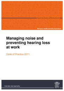 Managing Noise and Preventing Hearing Loss at Work