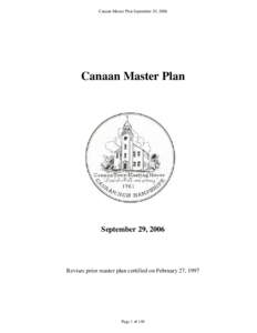 Canaan Master Plan September 29, 2006  Canaan Master Plan September 29, 2006