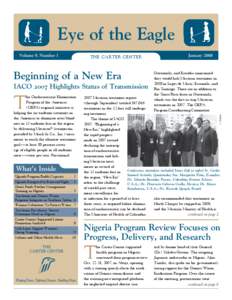 Eye of the Eagle Volume 9, Number 1 THE CARTER CENTER  Beginning of a New Era