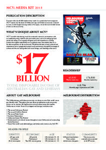 MCV: MEDIA KIT 2013 PUBLICATION DESCRIPTION Connect with over 40,800 readers every week! As a purely local news magazine,