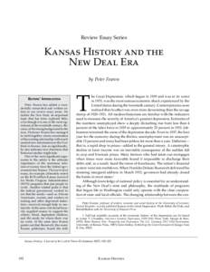 Review Essay Series  Kansas History and the New Deal Era by Peter Fearon