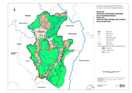 Bearbeitungsgebiet Mosel/Saar / Secteur de travail Moselle-Sarre: N  Karte A-9: