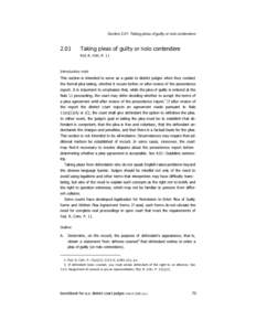 Section 2.01: Taking pleas of guilty or nolo contendere[removed]Taking pleas of guilty or nolo contendere Fed. R. Crim. P. 11