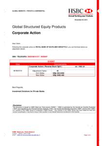 November 30, 2012 GLOBAL MARKETS – PRIVATE & CONFIDENTIAL Page 1 of 1 November 30, 2012 Page 1 of 1