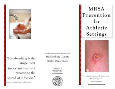 M R SA Prevention In At h l et i c S et t i n g s