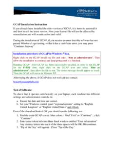 Microsoft Word - CD Installation of GCAP