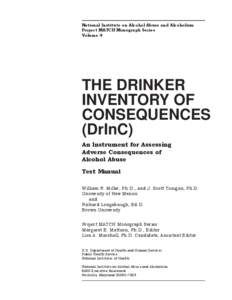 THE DRINKER INVENTORY OF CONSEQUENCES (DrInC)