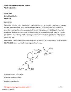 ZEMPLAR - paricalcitol injection, solution Abbott Laboratories[removed]ZEMPLAR®
