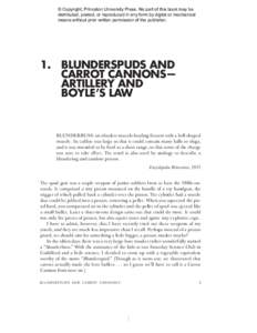 © Copyright, Princeton University Press. No part of this book may be distributed, posted, or reproduced in any form by digital or mechanical means without prior written permission of the publisher. 1. BLUNDERSPUDS AND C