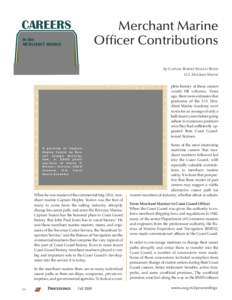 CAREERS  Merchant Marine Officer Contributions  in the