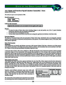 State of the Great Lakes Ecosystem 2007