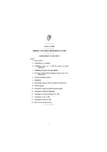 ———————— Number 8 of 2008 ———————— CRIMINAL LAW (HUMAN TRAFFICKING) ACT 2008 ———————— ARRANGEMENT OF SECTIONS