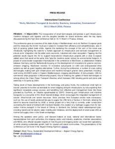 PRESS RELEASE International Conference 