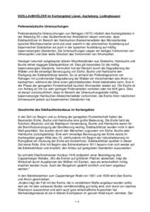 EDELLAUBHÖLZER im Kartiergebiet Lünen, Ascheberg, Lüdinghausen  Pollenanalytische Untersuchungen