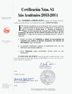 11 UNIVERSIDAD DE PUERTO RICO RECINTO DE RIO PIEDRAS YO, CLflQIaeb Cfl$$N