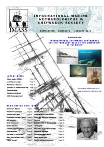 INTERNATIONAL MARINE ARCHAEOLOGICAL & SHIPWRECK SOCIETY NEWSLETTER  NUMBER 3