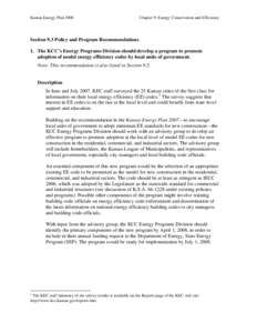 KEC - Draft Policy Energy Conservation and Efficiency Recommendations