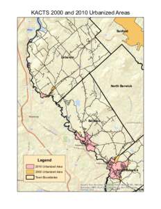 KACTS 2000 and 2010 Urbanized Areas Sanford Lebanon  North Berwick