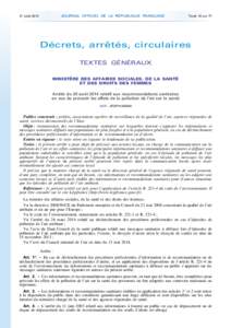 JOURNAL OFFICIEL DE LA RÉPUBLIQUE FRANÇAISE  31 août 2014 Texte 16 sur 77