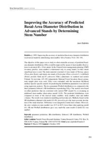 Siipilehto Silva Fennica[removed]research articles Improving the Accuracy of Predicted Basal-Area Diameter Distribution in Advanced Stands ...  Improving the Accuracy of Predicted
