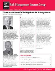 Risk Management Interest Group Volume Volume 29 25 • Number 1 • April 2012