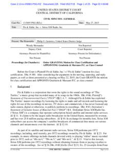 Case 2:13-cvPSG-RZ Document 225 FiledPage 1 of 25 Page ID #:6048  UNITED STATES DISTRICT COURT CENTRAL DISTRICT OF CALIFORNIA CIVIL MINUTES - GENERAL Case No.