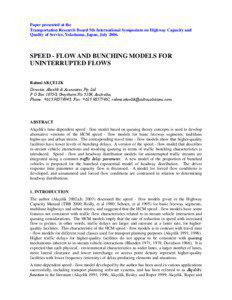 Paper presented at the Transportation Research Board 5th International Symposium on Highway Capacity and Quality of Service, Yokohama, Japan, July 2006.