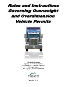 Microsoft Word - TAVX012 - Rules Governing Oversize-Over Weight Vehicle Permits - Consecutive Page Numbers