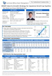 SMAM Value to Growth Strategy for Japanese Small Cap Equities