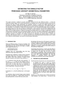 Estimating the Oswald Factor from Basic Aircraft Geometrical Parameters