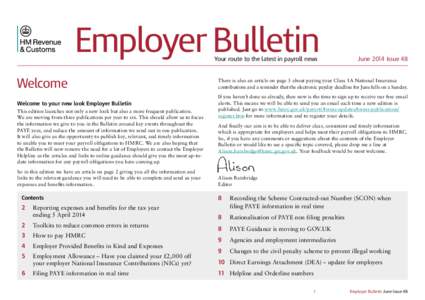 Employer Bulletin June 2014 Issue 48