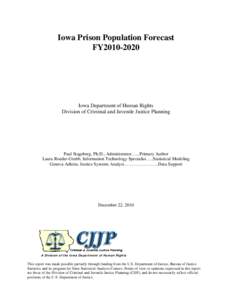 Microsoft Word - FY10 Iowa Prison Population Forecast FINAL.docx