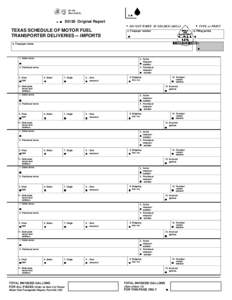 [removed]Schedule of Motor Fuel Transporter Deliveries - Imports