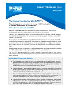 Microsoft Word - Fact Sheet - Maximum Sustainable Yield Mar 2011