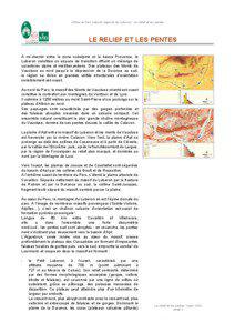 L’Atlas du Parc naturel régional du Luberon - Le relief et les pentes  LE RELIEF ET LES PENTES