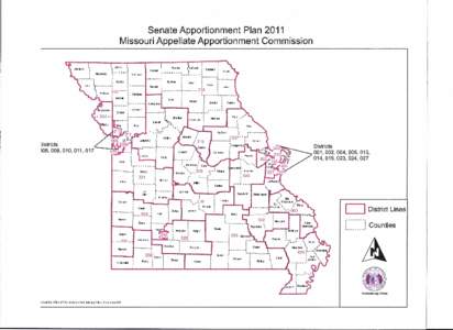 Senate Apportionment Plan 2011 Missouri Appellate Apportionment Commission , :. , Nodaway