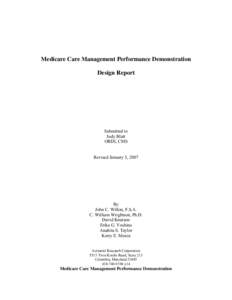 Medicare Care Management Performance Demonstration