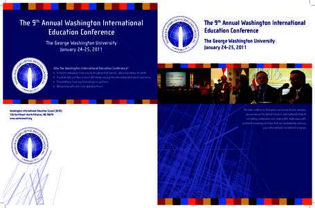 The 9th Annual Washington International Education Conference The George Washington University January 24-25, 2011  The 9th Annual Washington International