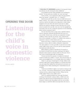 Listening for the child’s voice in domestic violence