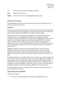 6JSC/Chair/18 1 April 2015 Page 1 of 1 To:  Joint Steering Committee for Development of RDA