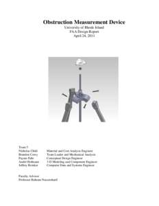 Obstruction Measurement Device University of Rhode Island FAA Design Report April 24, 2011  Team 5
