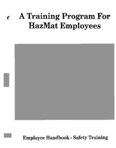 A Training Program For HazMat Employees - Biodiesel