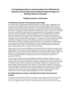 Aquatic ecology / Wetland / Grazing / Environment / Knowledge / Easement / Private landowner assistance program / Conservation grazing / United States Department of Agriculture / Livestock / Agriculture