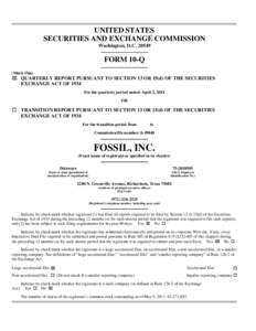 UNITED STATES SECURITIES AND EXCHANGE COMMISSION Washington, D.C[removed]FORM 10-Q
